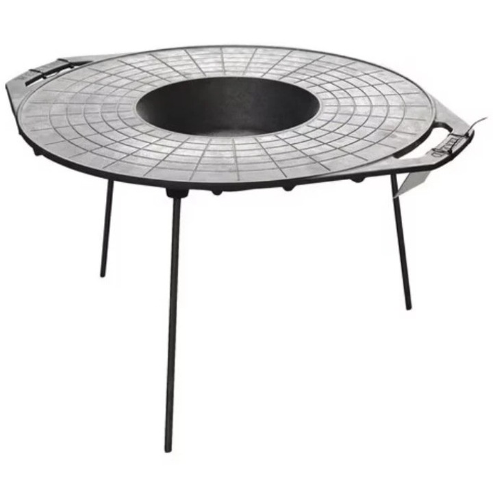 Disc din fonta natur, diametru 50 cm, cu groapa pentru prajire, culoare negru, BRENTON, BRNT05