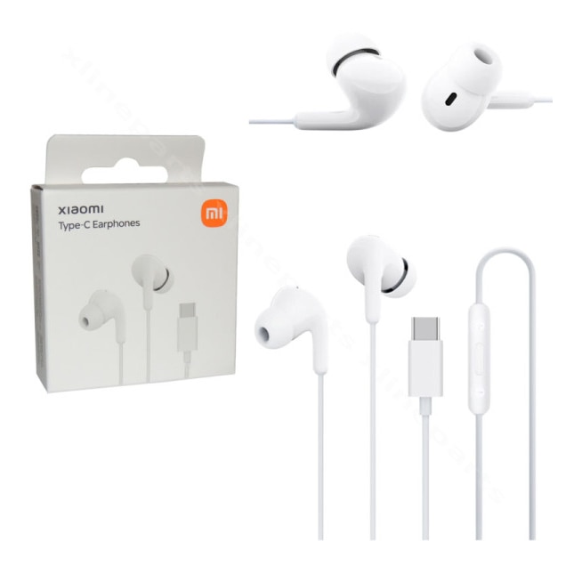 Casti cu Fir Premium Xiaomi Mufa USB-C IP54 Microfon pe fir cu Functie de Reducere a Zgomotului si Volum Control Alb BHR8931GL Blister Retail Premium