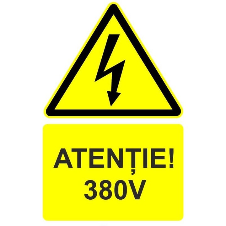 Indicator Atentie 3000V indicator de avertizare, Sticker autocolant, Cri-Flo, Dimensiune A5 21x15 cm