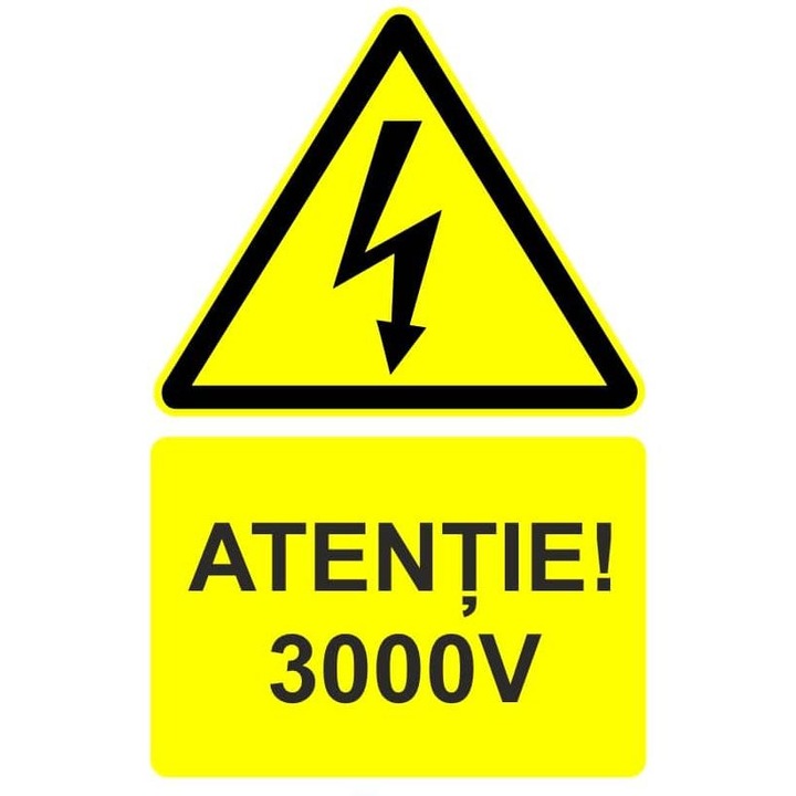 Indicator Atentie 400 V indicator de avertizare, Sticker autocolant, Cri-Flo, Dimensiune A5 21x15 cm
