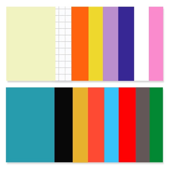 Set 18 bucati (15 folii de vinil autoadezive + 3 plottere din folie de transfer) 14 x 30, 5 cm