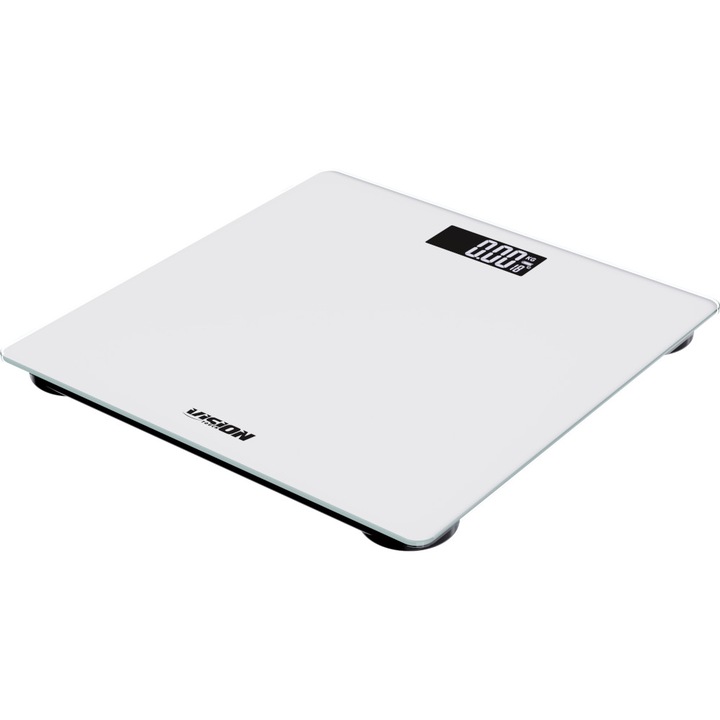 Vision Touch VCPE01SA fürdőszobamérleg, elektronikus, 180 kg, edzett üveg, fehér