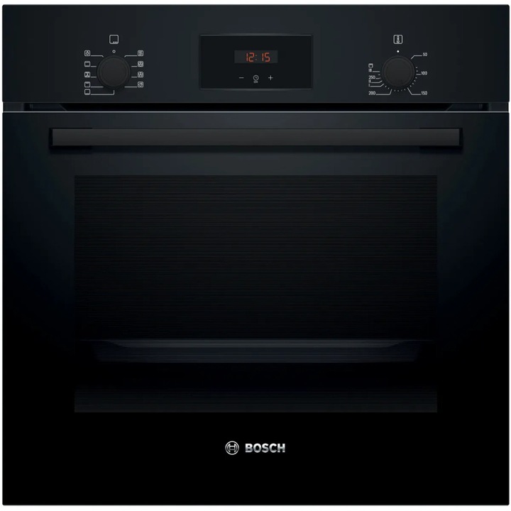 Фурна за вграждане Bosch HBF134EB2, 66 л, 3D горещ въздух, 7 функции за нагряване, Електронно управление, Черна, Клас A