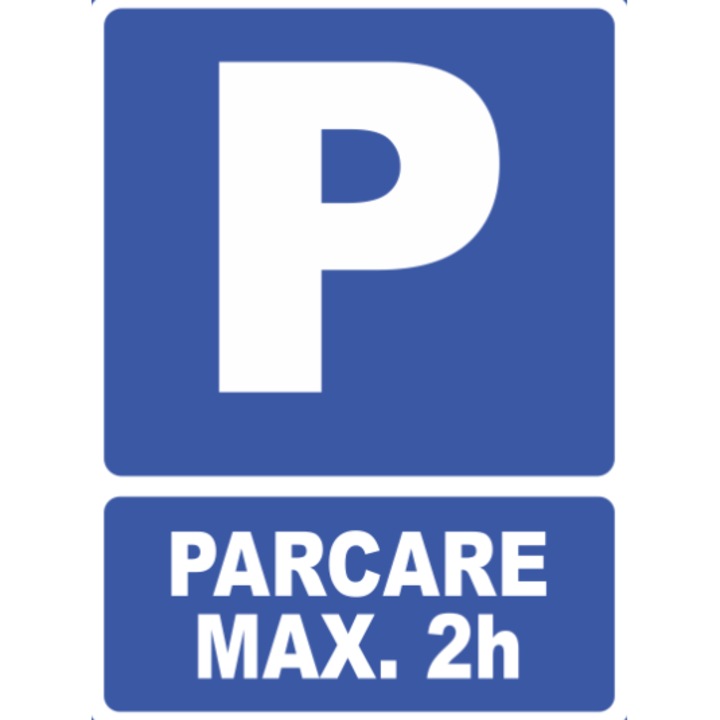 Indicator Indicator parcare ax 2 ore, Sticker autocolant, Cri-Flo, Dimensiune A5 21x15 cm