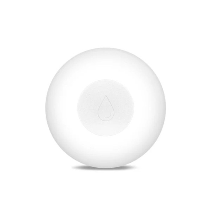 Senzor de Inundatie Zigbee 3.0 MOES, detectie ultra-rapida, design discret, culoare albă, dimensiuni compacte