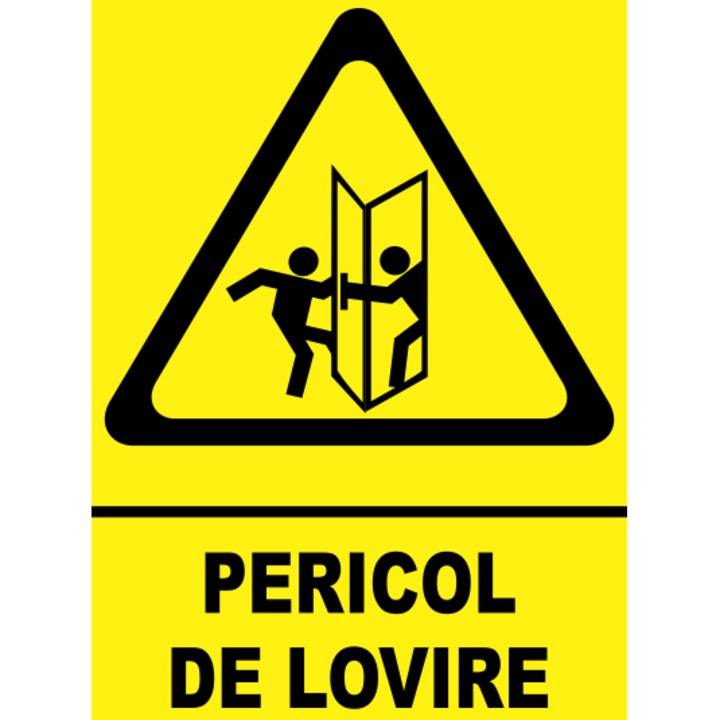 Indicator Indicator pericol de lovire, Sticker autocolant, Cri-Flo, Dimensiune A5 21x15 cm