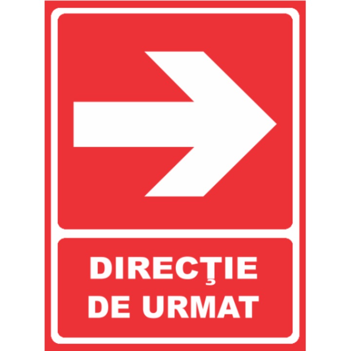 Indicator Directie de urmat dreapta, Sticker autocolant, Cri-Flo, Dimensiune A5 21x15 cm