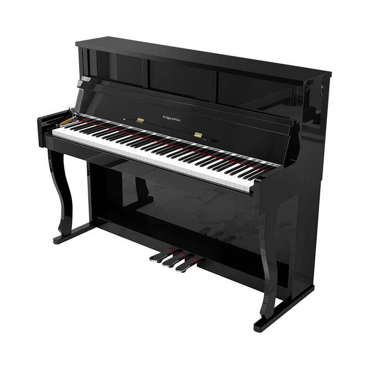 Pianino digital 88 clape, Kruger&Matz KMDP-755, claviatura cantarita, Bluetooth 5.0, 256 polifonie, alb