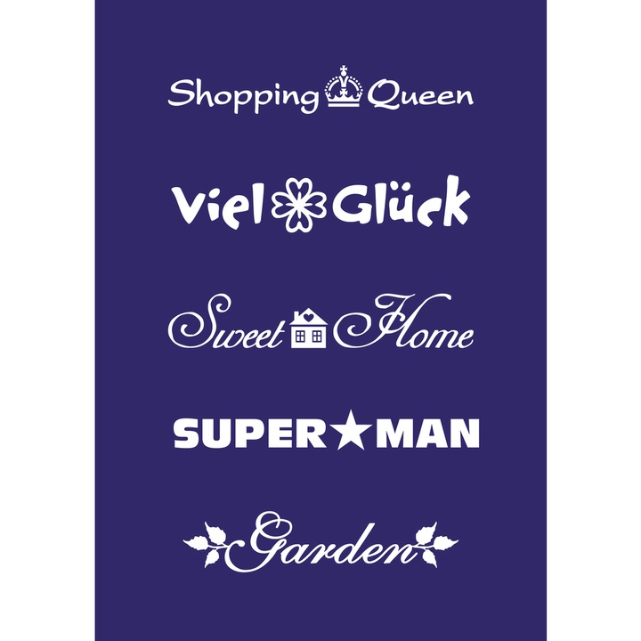 Sablon adeziv Message for you, DIN A5, Rayher, cu racleta