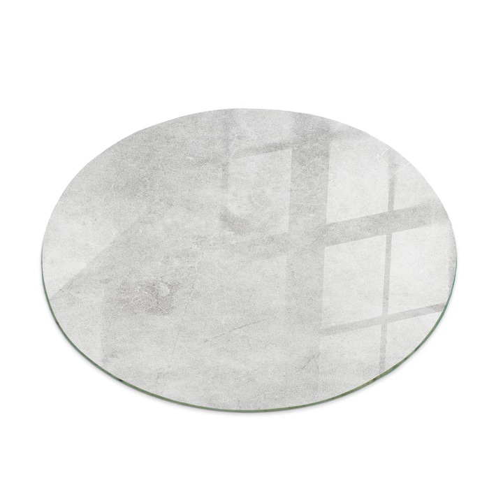 Blat sticla masa, Wallfluent, Modele de beton cu zgarieturi, Gri, fi50 cm, 010010820100000020865