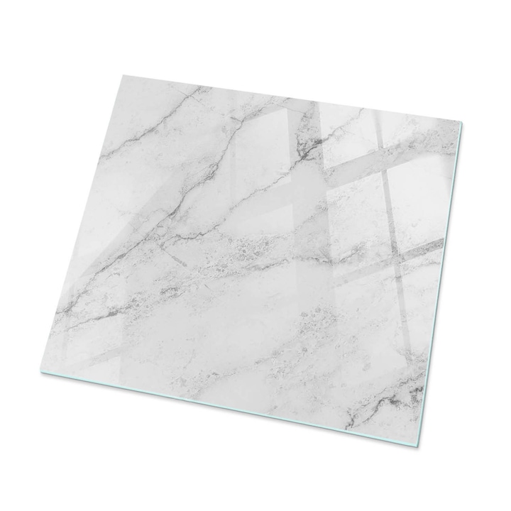 Blat masa, Wallfluent, Design de marmura la suprafata, Alb, 60x60 cm, 010010820020000007872