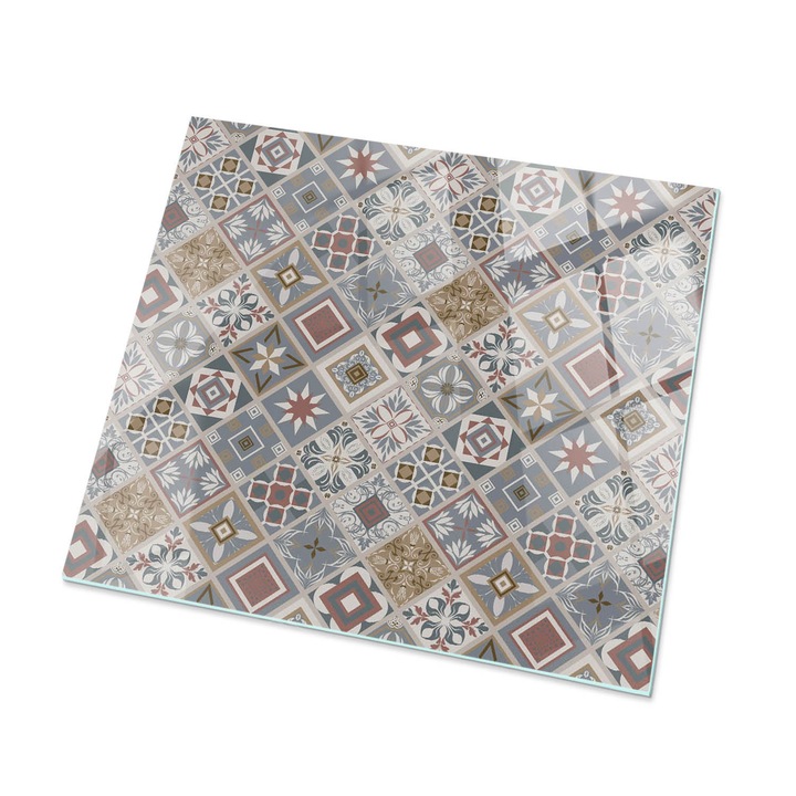 Blat masa, Wallfluent, Modele de mozaic cu ornamente, Gri, 60x60 cm, 010010820020000020950