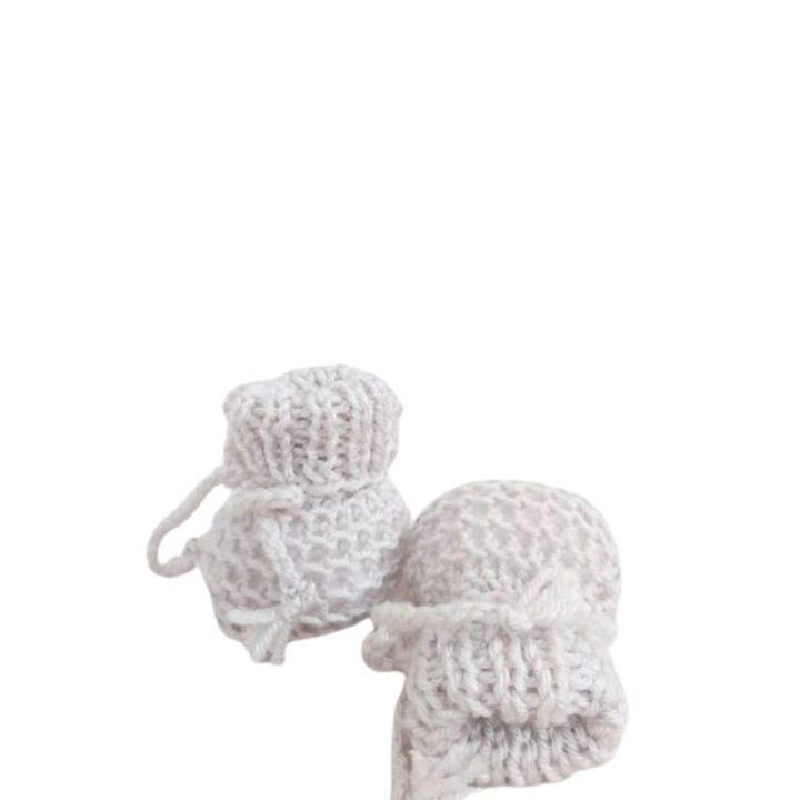 Поларени чорапи за Miniland 38см Minikane 34см, естествен цвят