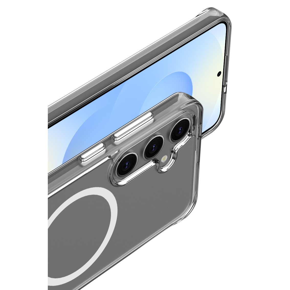 Husa de Protectie, Compatibila Samsung Galaxy S25 Plus, Doctor Shield Fantom, MagSafe - Transparent
