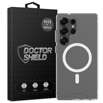 Husa de Protectie, Compatibila Samsung Galaxy S25 Ultra, Doctor Shield Fantom, MagSafe -Transparent