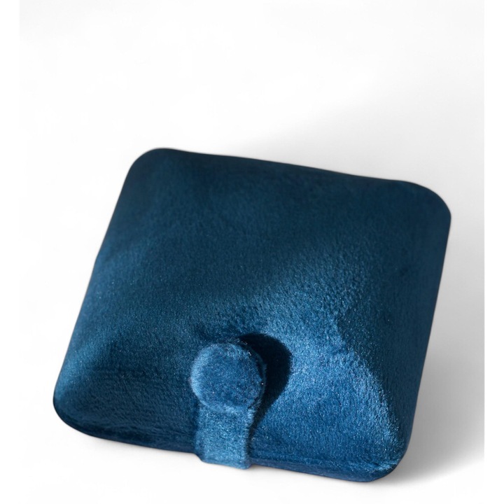 Cutie pentru inel, catifea, albastra