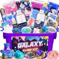 Set DIY Galaxy Slime, 57 piese, culori multiple, pentru copii 6-12 ani