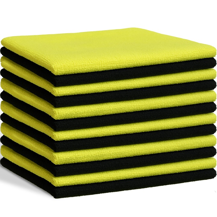Комплект от 12 ултра абсорбиращи микрофибърни кърпи, за многократна употреба, 30x30 см