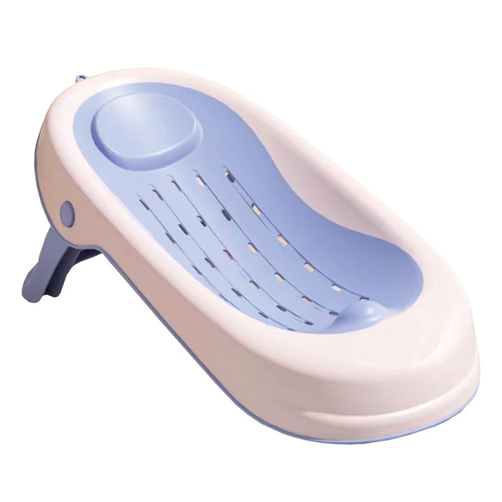 Анатомична опора за бебешка вана, противоплъзгаща, сгъваема, Beberoyal, лилаво/розово