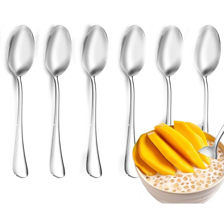 Set de lingurite Hokretme, 6 piese, 17 cm, inox 18/10, rezistent, lustruit