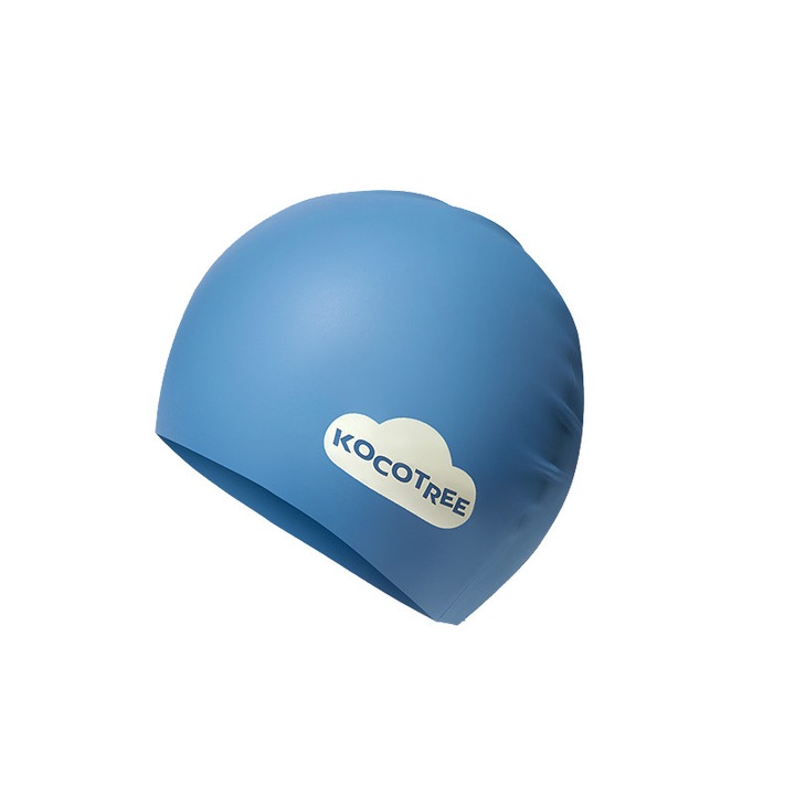 Casca de inot pentru copii, Potrivit pentru copii de 5 ani+，50cm-56cm，silicon, moale si elastica, albastra