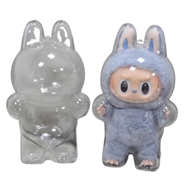 Протектор от твърда пластмаса Labubu Monsters on Feet, прозрачен, 15x17 см