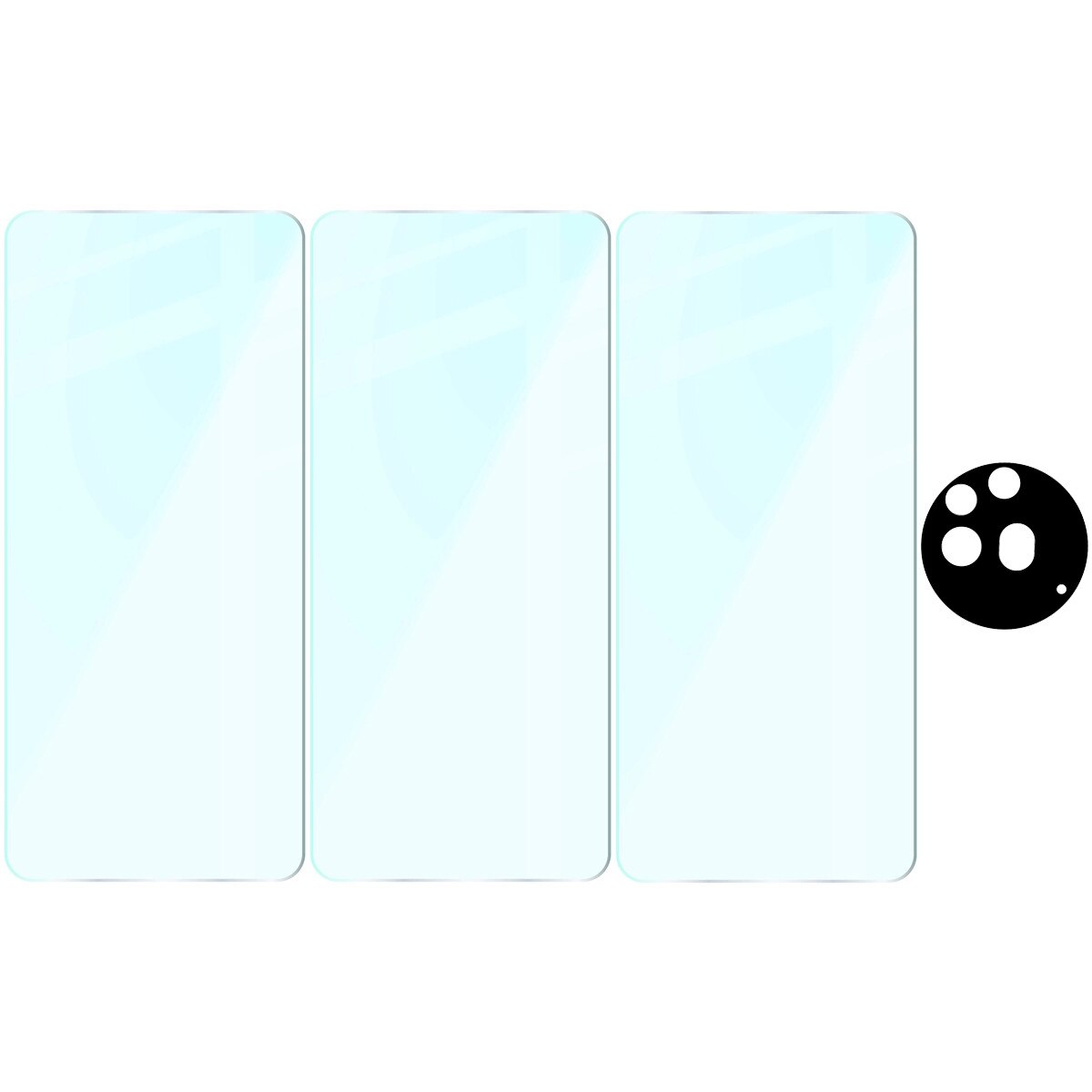 Set 3x Sticla AntiShock + sticla pentru camera Bizon Glass Clear 2 Pack pentru Nothing Phone (3a) Pro, transparenta