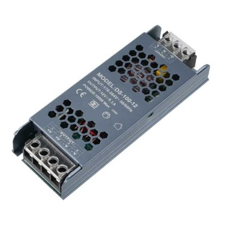 Sursa de Alimentare Premium 12V 5A 100W – Transformator Tensiune Stabila pentru Sisteme LED, Supraveghere, Automatizari si Electronice