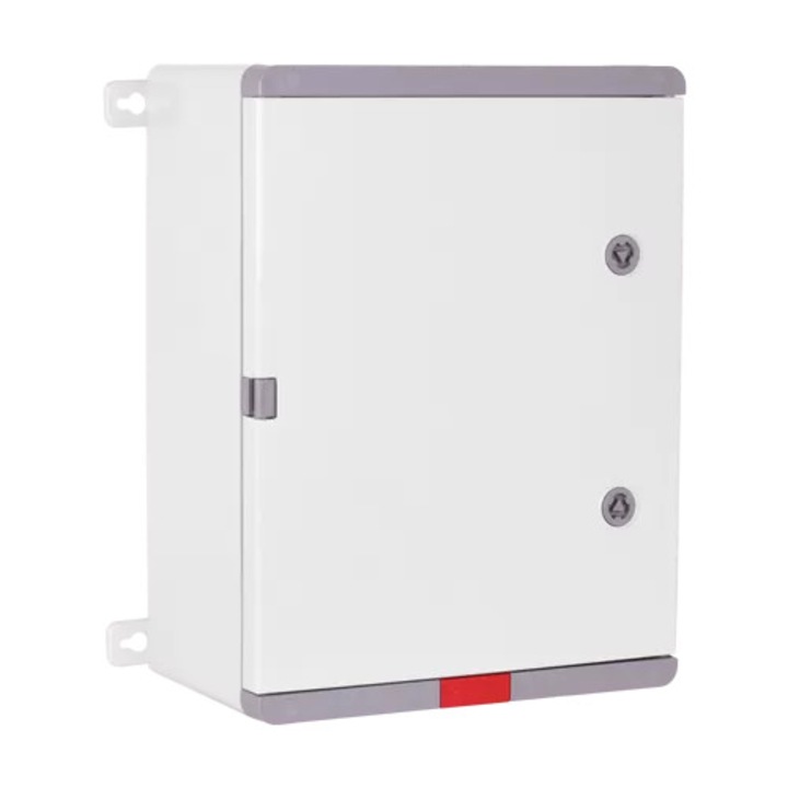 Cutie distributie IP67 din ABS gri, usa mata, placa metalica, 300x400x220 mm PD304022