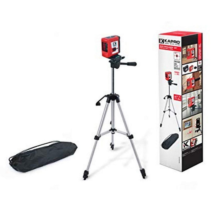 Lézeres szintező Kapro Mini 862S tartóval, piros/fekete/ezüst