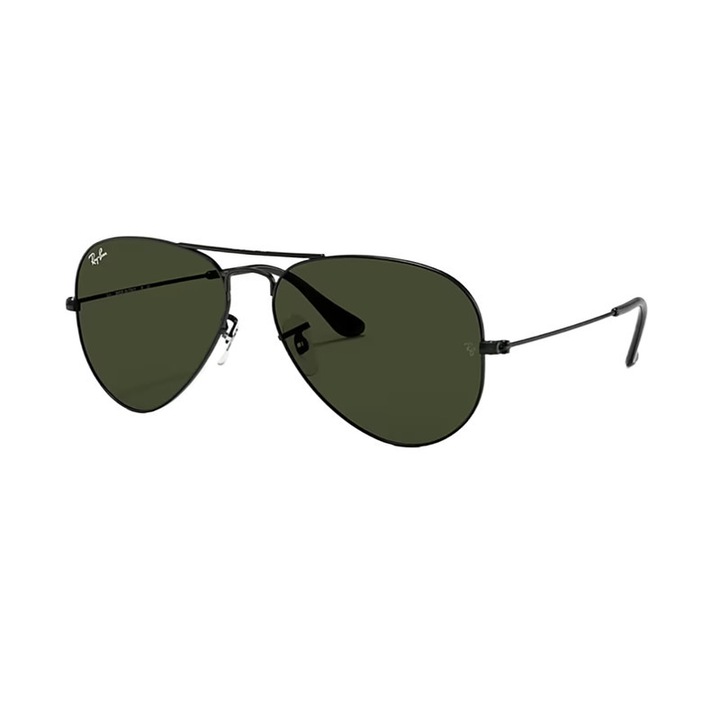 Ochelari de soare, Ray-Ban, RB3026 Aviator Large Metal II, negru, verde, standard