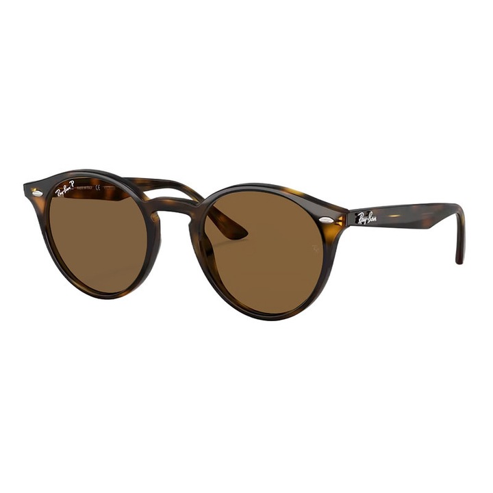 Ochelari de soare, Ray-Ban, RB2180, forma rotunda, Havana, lentile maro