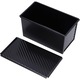Tava pentru Paine, Flippy, din Otel Carbon, 450 g, cu Capac, Antiaderenta, 21 x 11 x 11.5 cm, Negru
