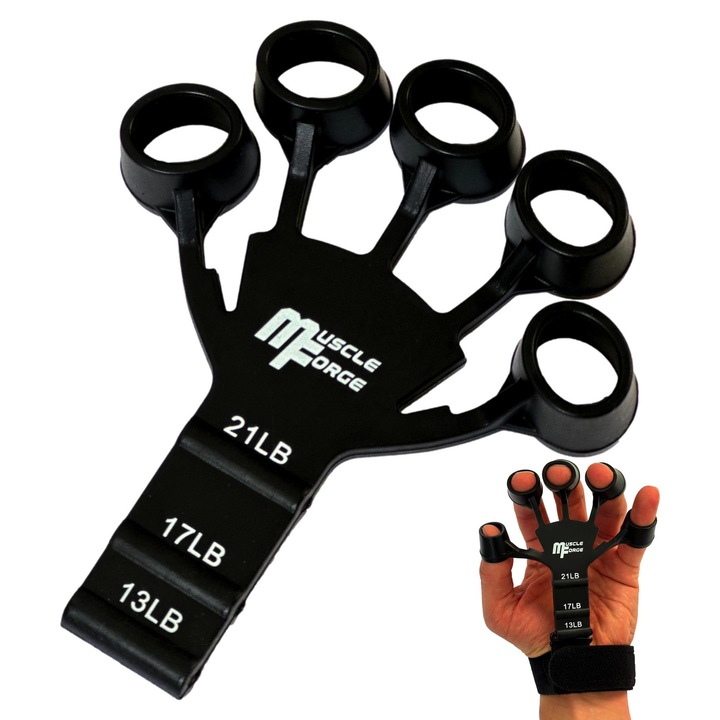 Ujjhajlító rúd, Muscleforge, szilikon, 3 beállítási szint