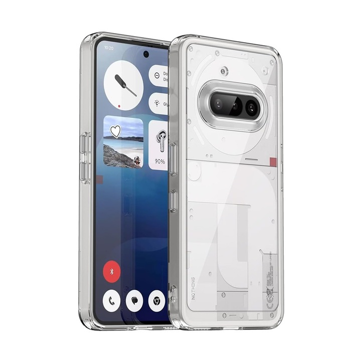 Telefontok Nothing Phone (3a) készülékkel kompatibilis - 2mm-es átlátszó szilikon hátlap tok