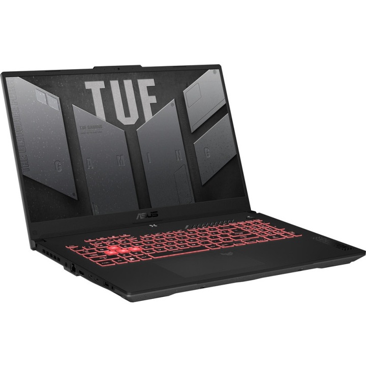 Лаптоп ASUS TUF FA707NU-HX051MXM, AMD Ryzen 5 7535HS, 17.3 инча, RAM 32GB, SSD 512 GB + 1TB, nVidia GeForce RTX 4050 6 GB, без операционна система, Mecha Gray