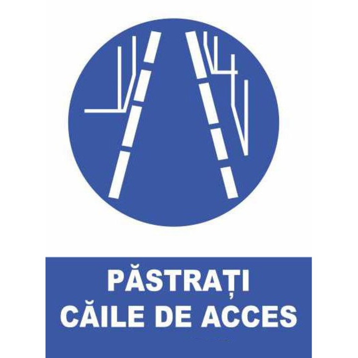 Indicator Pastrati caile de acces libere, Sticker autocolant, Cri-Flo, Dimensiune A5 21x15 cm