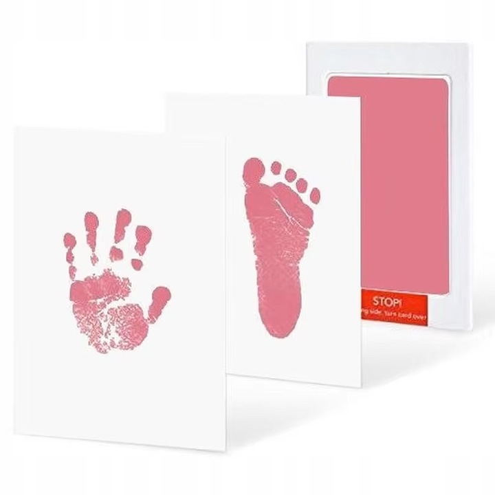 Set amprenta mana picior copil PrzydaSie.pl roz 15.3x10cm