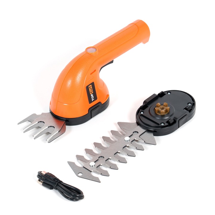 Trimmer cu acumulator TOP CUT TC-N36-C, 2 in 1, 70mm latime taiere, 100mm lungime lama, 3,6V, set complet