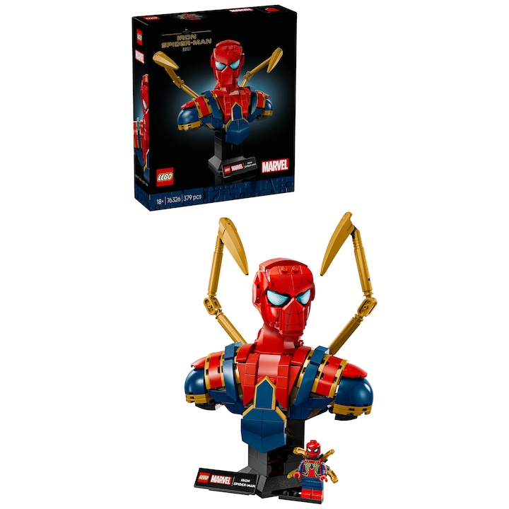 LEGO® Marvel - Bustul lui Iron Spider-Man 76326, 379 piese