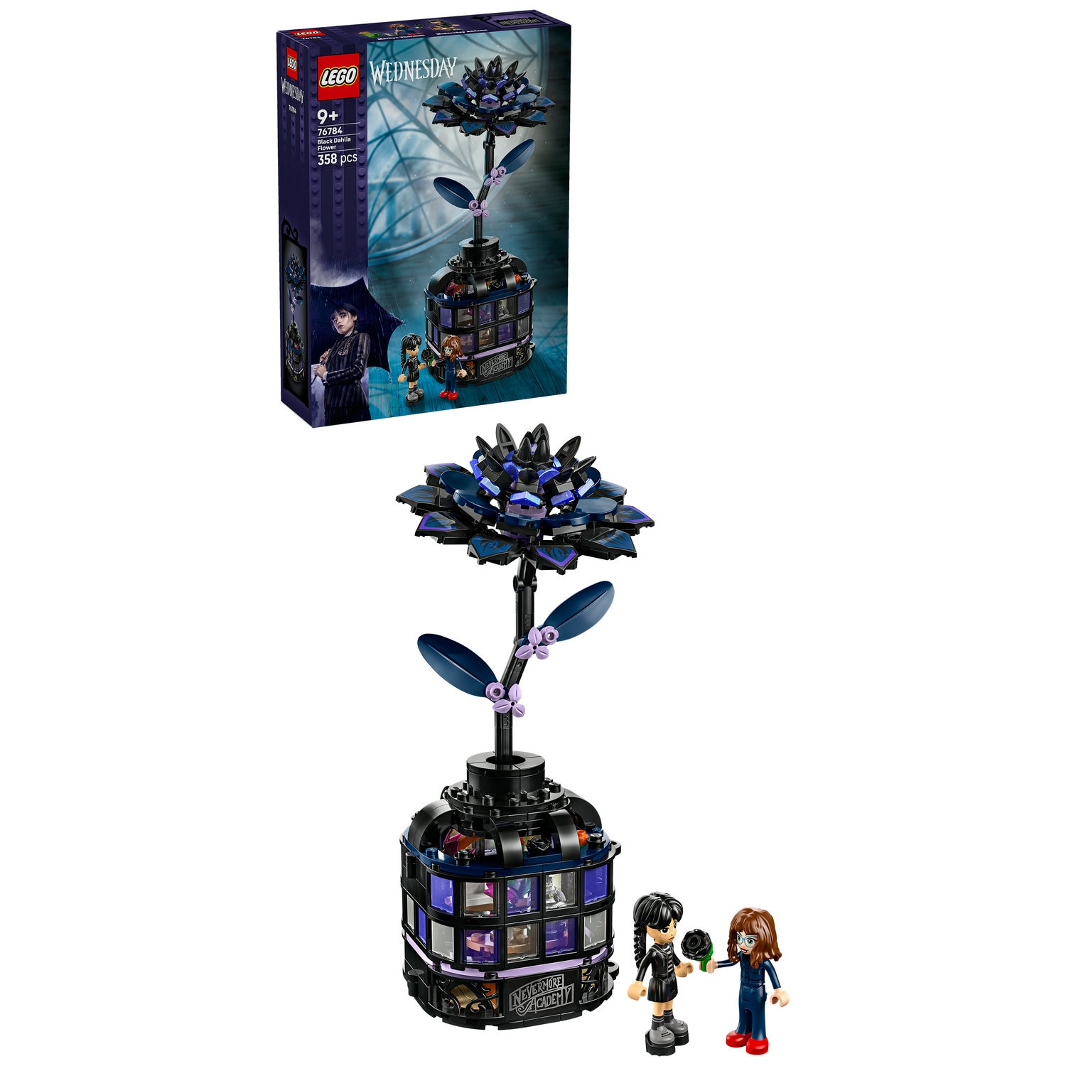 LEGO® Wednesday - Floare de dalie neagra 76784, 358 piese