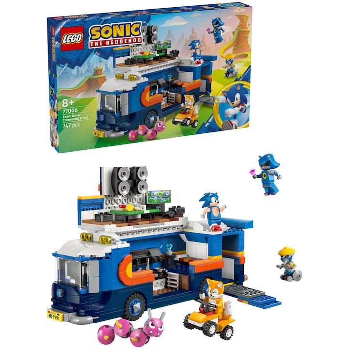 LEGO® Sonic The Hedgehog™ - Camionul de comanda al echipei Sonic 77006, 747 piese