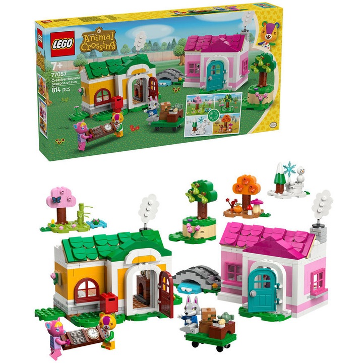 LEGO® Animal Crossing, Творчески домове: Забавни сезони 77057, 814 части