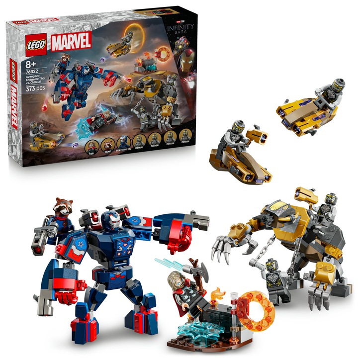 LEGO® Marvel, Thor vs Chitauri from Avengers: Endgame 76322, 373 части