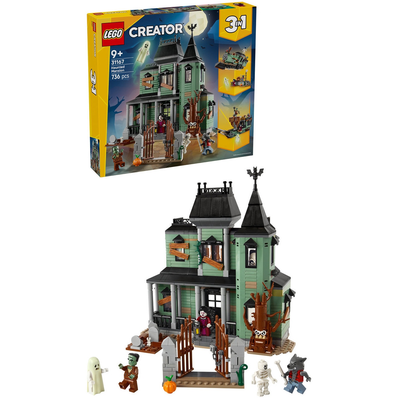 LEGO® Creator 3 in 1 - Conacul bantuit 31167, 736 piese