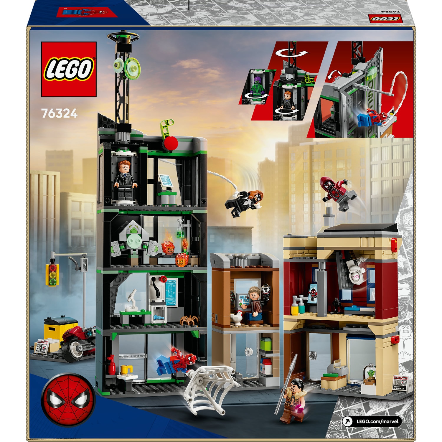 LEGO® Marvel - Omul-Paianjen vs Oscorp 76324, 808 piese - eMAG.ro