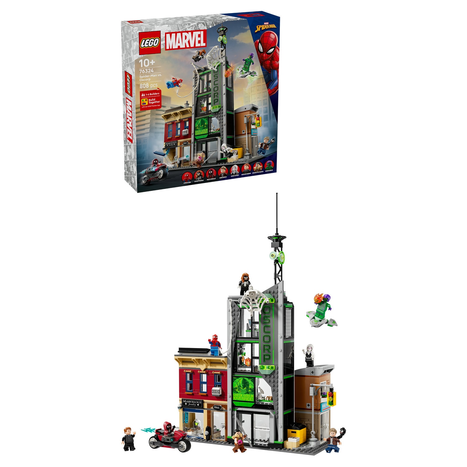 LEGO® Marvel - Omul-Paianjen vs Oscorp 76324, 808 piese