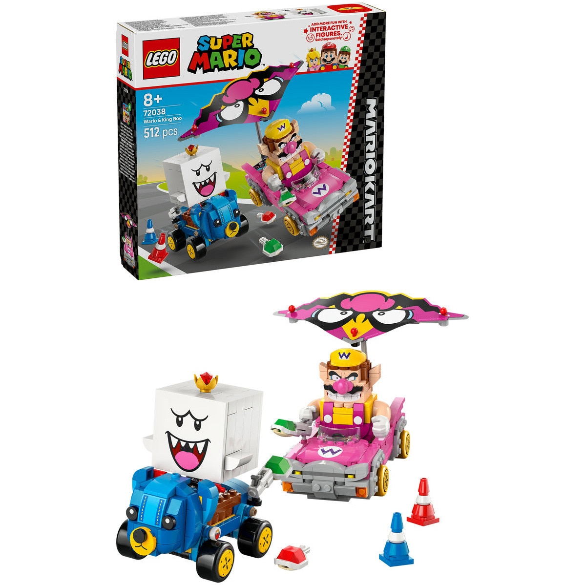 LEGO® Super Mario - Mario Kart™ – Wario si King Boo 72038, 512 piese