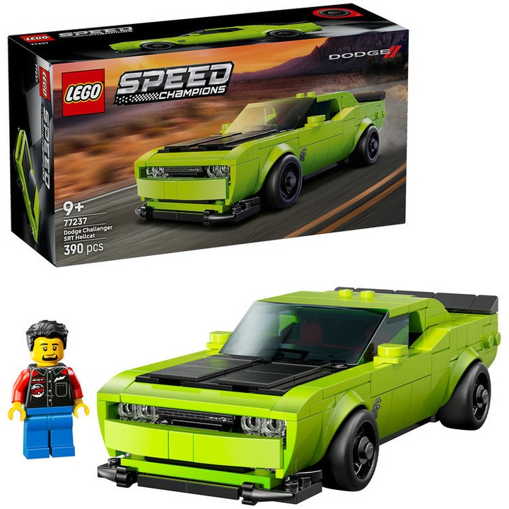 LEGO® Speed Champions - Dodge Challenger SRT Hellcat sportautó 77237, 390 darabos