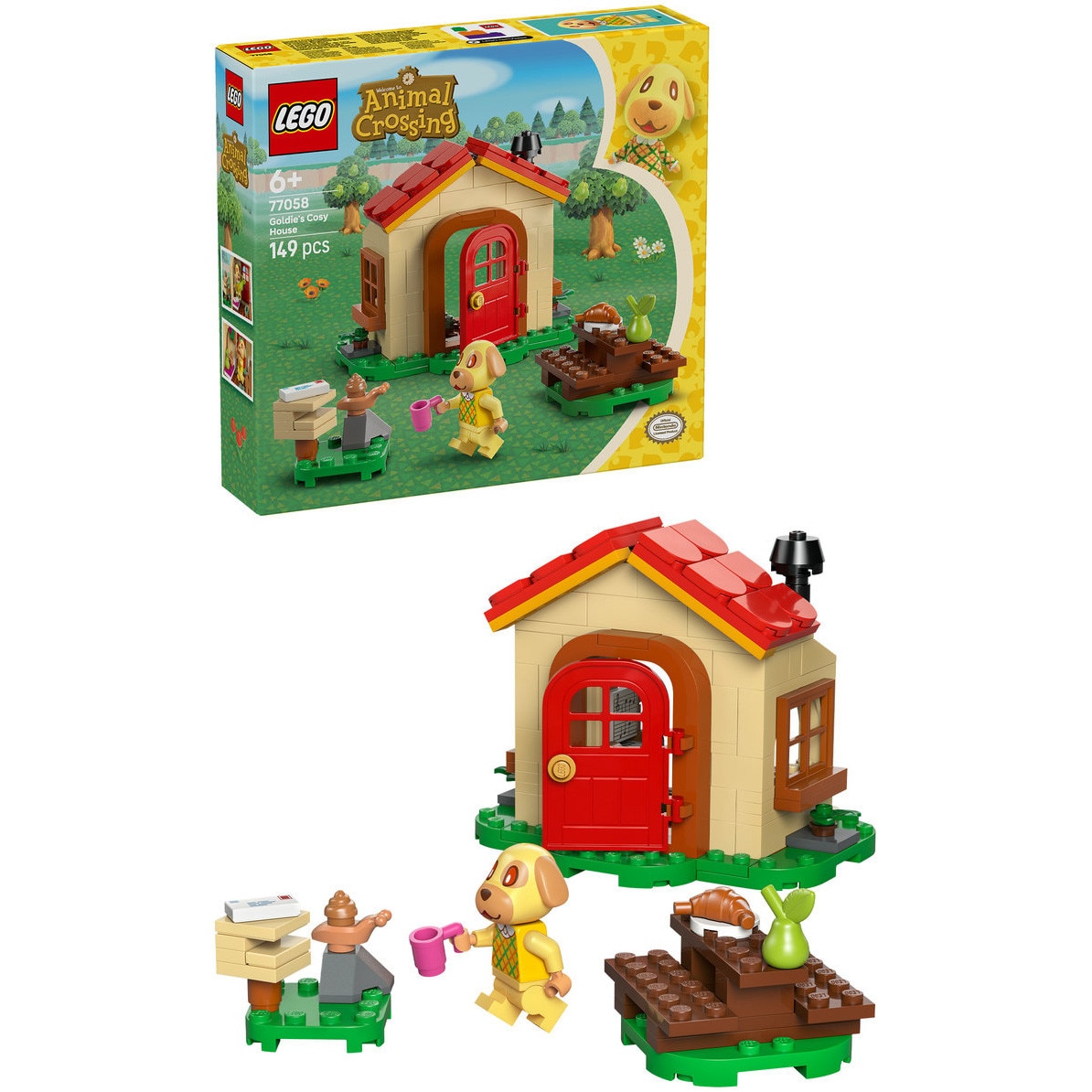 LEGO® Animal Crossing - Casa confortabila a lui Goldie 77058, 149 piese